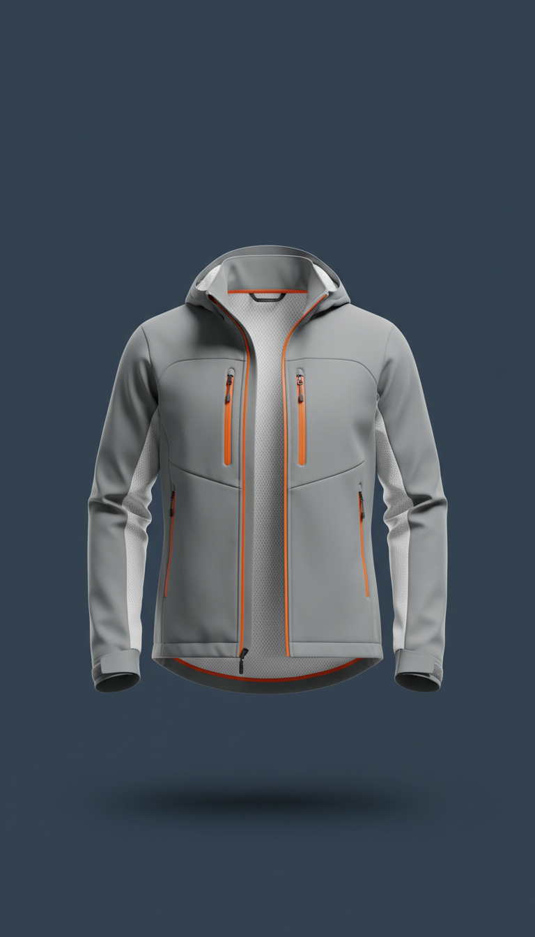 Chaqueta deportiva con membrana impermeable